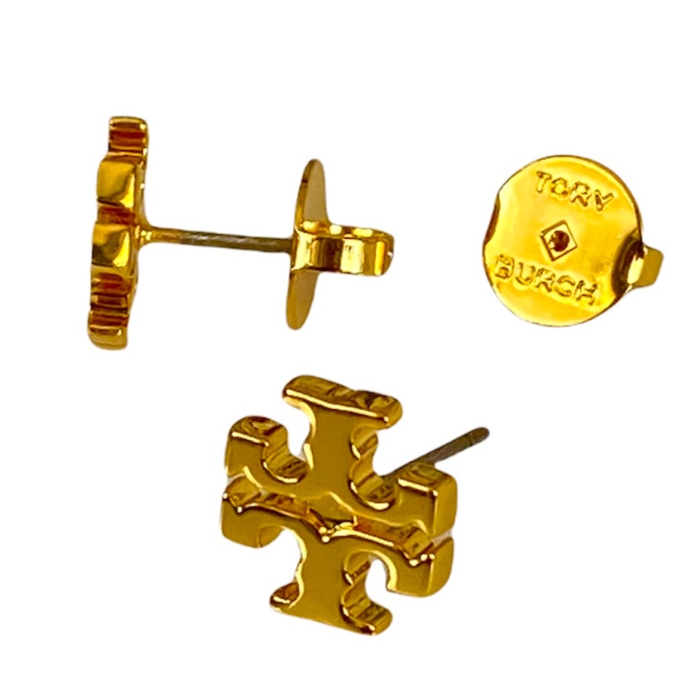 NEW Tory Burch T-Logo Stud Earrings